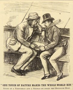 Pasajeros del barco sufriendo de mareo de George du Maurier