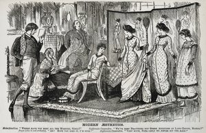 Caricatura de George du Maurier sobre el Movimiento Estético en las artes decorativas. De 