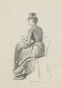 Niña con traje de montar