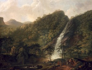 Vista de la Cascada de Powerscourt de George the Elder Barret