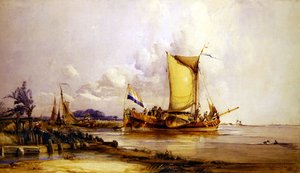Barcos de pesca holandeses de George the Elder Chambers