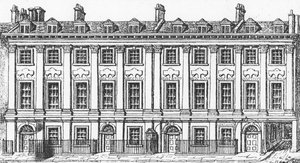 Casas en Great Queen Street, 1817 de George the Elder Scharf