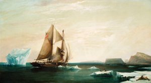 El yate "Isabel" en el primer viaje a Smith Sound