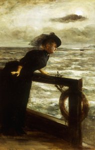 Dama de negro junto al mar de George van den Bos