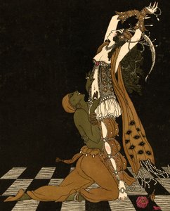 Vaslav Nijinsky e Ida Rubinstein en Schéhérazade de Georges (after) Barbier