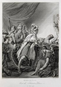 LOUIS IX, San Luis, de Francia (grabado) de Georges (after) Rouget