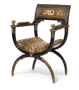 Una silla curule de directorio, c.1795