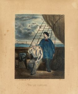 En el Pontón, grabado por H. Jannin, 1848 de Georges Alexandre after Fischer