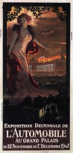 Exposición decenal del Automóvil en el Grand Palais, 1907 de Georges Antoine Rochegrosse