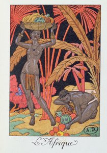 África", ilustración para un calendario de 1921 de Georges Barbier