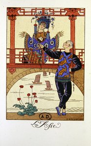 Asia", ilustración para un calendario de 1921 de Georges Barbier