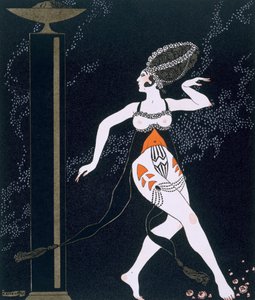 Escena de ballet con Tamara Karsavina (1885-1978) 1914 (impresión en pochoir) de Georges Barbier