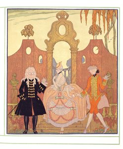 Billet Doux" (pluma y tinta y acuarela sobre papel) (véase también 133211) de Georges Barbier