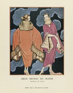 Dos de la mañana, pub. 1923 (impresión en plantilla) de Georges Barbier
