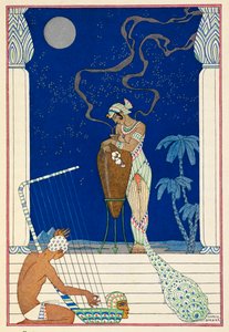 Egipto. Un personaje egipcio, y músico. de Georges Barbier