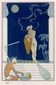 Egipto, de "El arte del perfume", pub. 1912 (impresión en pochoir) de Georges Barbier