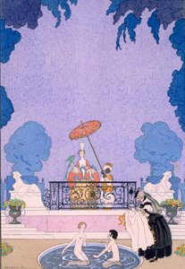 Ilustración de un libro de cuentos de hadas de Georges Barbier