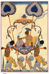 India, de "El arte del perfume", pub. 1912 (impresión en pochoir) de Georges Barbier