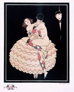 Karsavina, pub. 1914 (litografía en color) de Georges Barbier