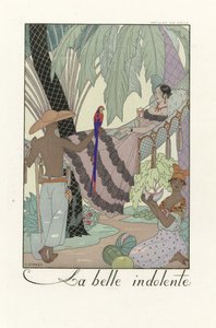 La Belle Indolent, pub. 1923 (impresión en plantilla) de Georges Barbier