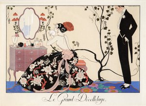 Le Grand Décolletage, grabado de H. Reidel de Georges Barbier