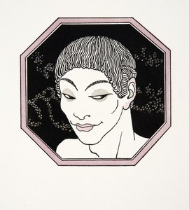 Le Tombeau des Naiades, ilustración de Les Chansons de Bilitis, de Pierre Louys, pub. 1922 (impresión en plantilla) de Georges Barbier