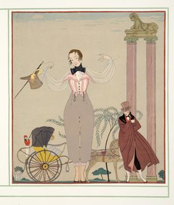 Mademoiselle de Maupin, de Personages de Comedie, pub. 1922 (impresión en plantilla) de Georges Barbier