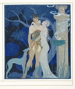 Phedre e Hippolyte, de Personages de Comedie, pub. 1922 (impresión en plantilla)