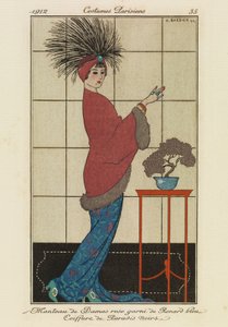 Placa de "Costumes Parisiens de Georges Barbier