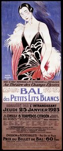 Cartel "Au Theatre des Champs-Elysees - Le bal des petits lits blanc organises by l
