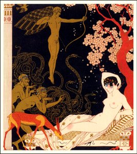 Cartel de "La Belle Helene" (litografía en color) de Georges Barbier