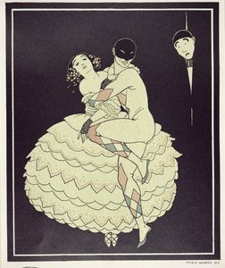 Tamara Karsavina (1885-1978) como Colombina y Vaslav Nijinsky (1890-1950) como Arlequín en 