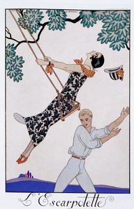 El columpio, 1920s de Georges Barbier