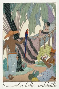 La belleza ociosa (impresión de pochoir) de Georges Barbier