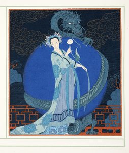 Turandot princesa de China, de Personages de Comedie, pub. 1922 (impresión en plantilla) de Georges Barbier