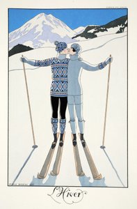 Winter, de "Falbalas & Fanfreluches, Almanach des Modes Présentes, Passées et Futures". de Georges Barbier