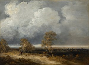 paisaje con un jinete de Georges Bernard Michel