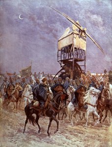 Soldados marroquíes del ejército colonial francés luchando en las Flandes de Georges Bertin Scott