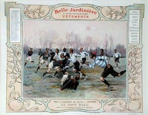Rugby, ilustración para febrero de un calendario para la tienda de ropa 