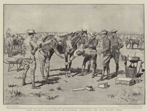 Con el Coronel Baden-Powell en Mafeking, inspeccionando las líneas de caballos enfermos de Georges Bertin Scott
