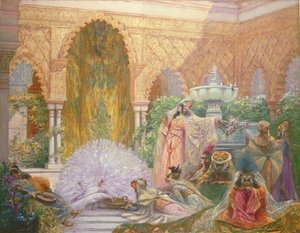 El jardín del pavo real de Georges Clairin