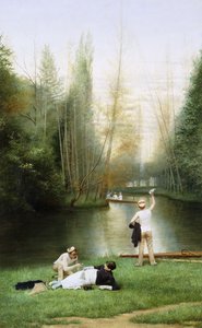 Coqueteo, 1885 de Georges Croegaert