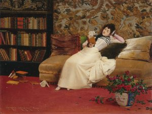 Lectura, c.1890 (óleo sobre lienzo)