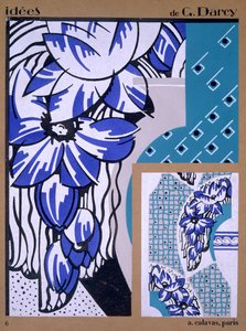 Diseño de papel tapiz, de Idees, publicado por A. Calavas, París, c.1925 de Georges Darcy