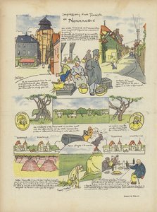 Impresiones de un turista en Normandía. Ilustración para Le Rire de Georges Delaw