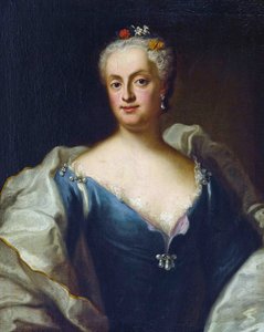 Marie-Anne de Saxe - (María Ana de Saxe) - María Ana Sofía de Sajonia, Electra de Baviera (1728-1797) - George Desmarees (1697-1776) Óleo sobre lienzo Dimensiones : 80x64,5 cm Colección privada