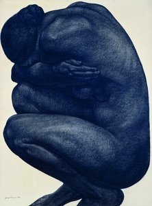 Desnudo femenino en cuclillas, 1916 de Georges Dorignac