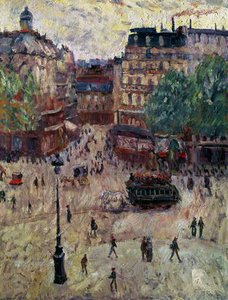 Una plaza en París, 1907 de Georges Dufrenoy
