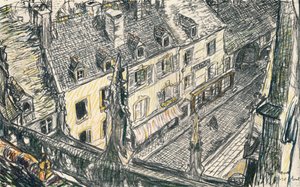 Une Rue De Valogne, c. 1911 de Georges Dupuis