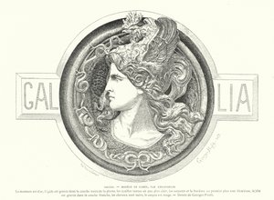 Gallia, diseño para un camafeo por el escultor francés Emile Soldi
